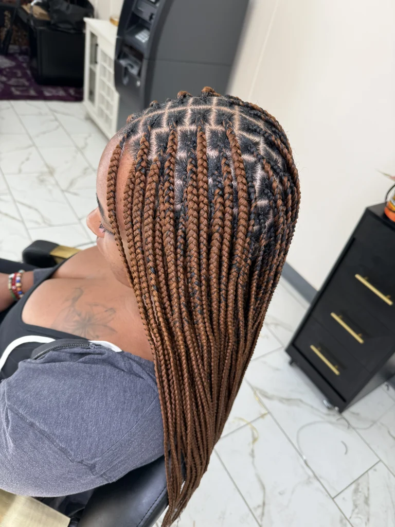 Medium knotless braids Irving TX